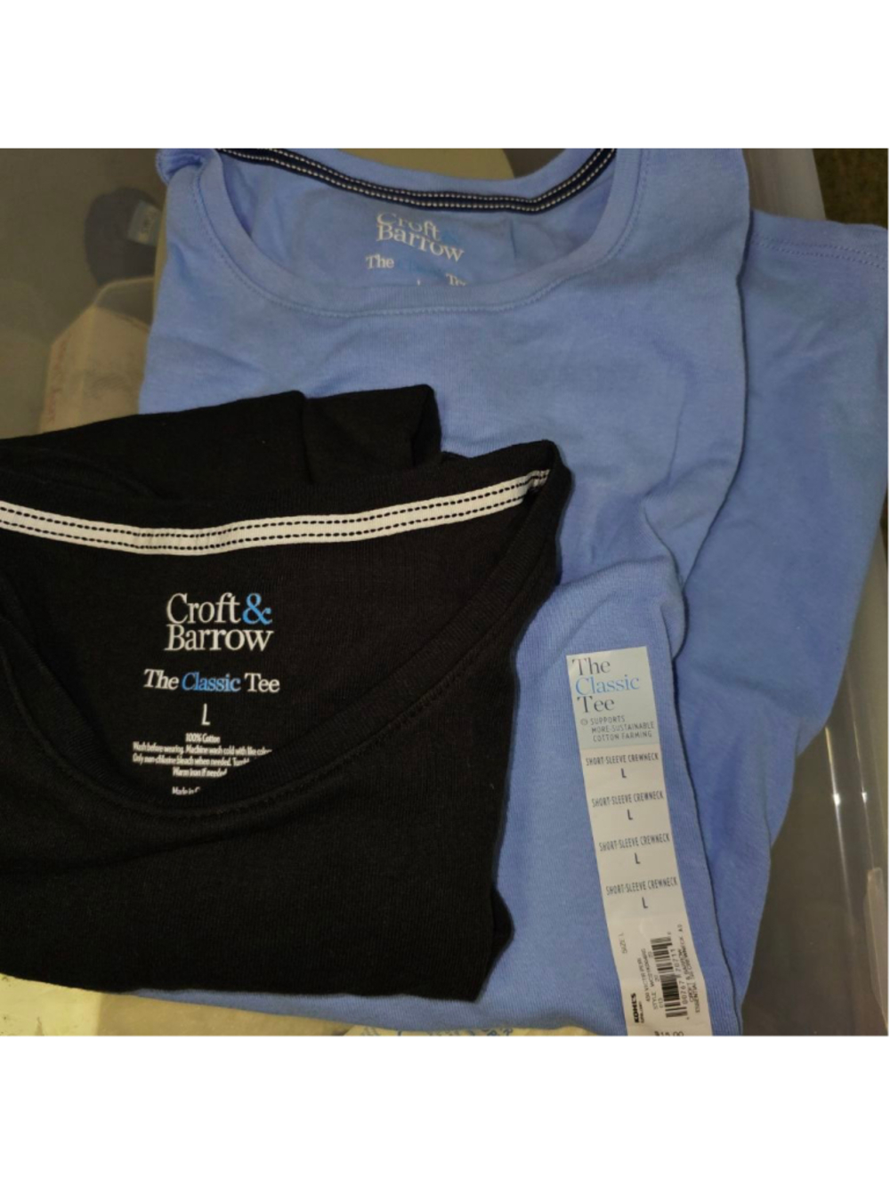 2 New Size L Croft & Barrow the Classic Tee